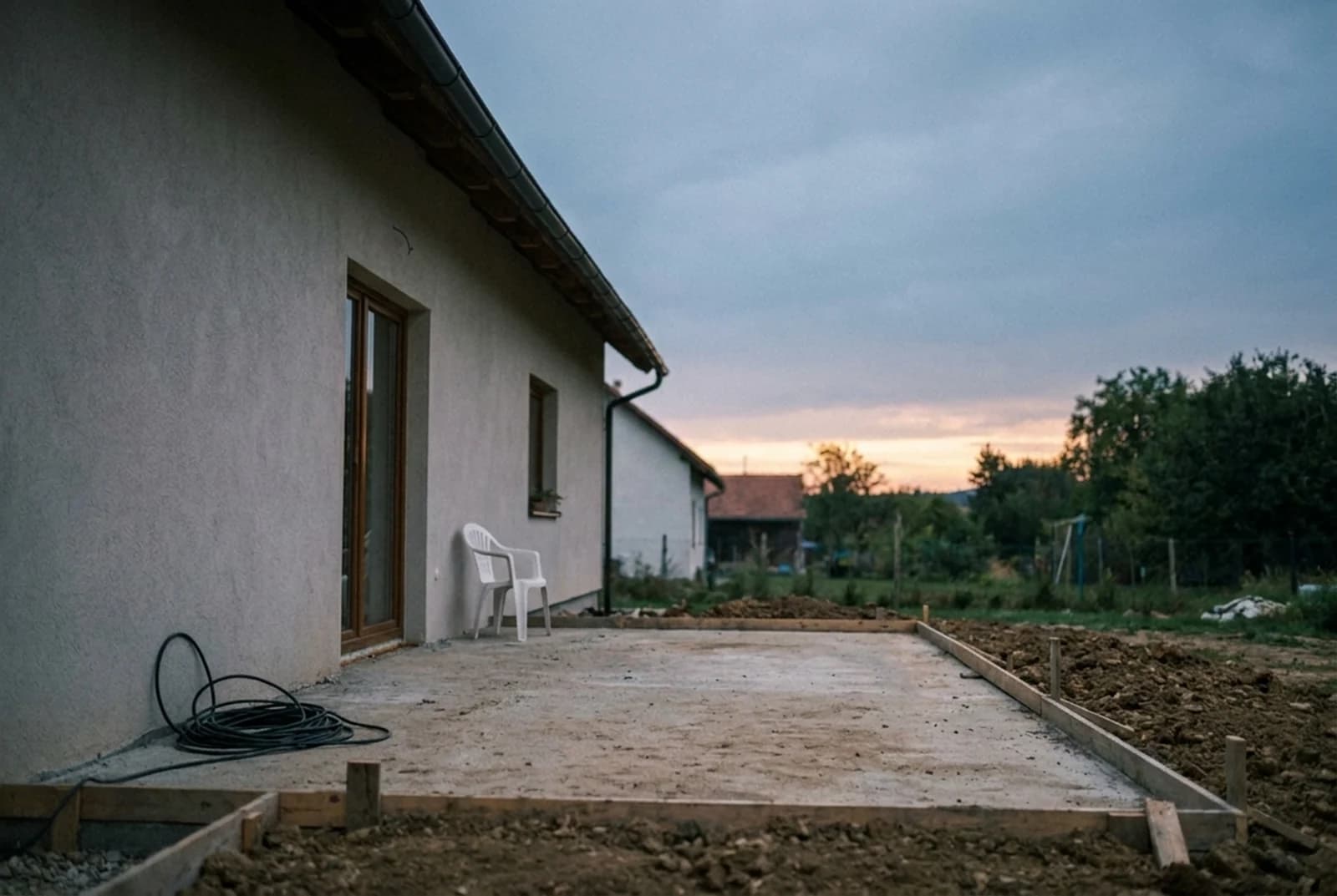 Altánok a terasa pred čistením